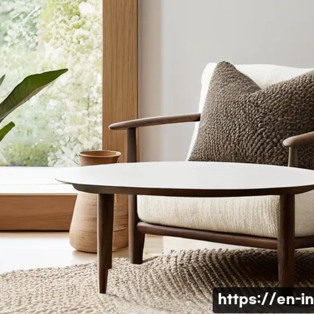 홈 인테리어 브랜드 순위 - **Image Prompt: "Serene Modern Organic Living Room with Rich Textures"**
    A wide-angle shot of a ...